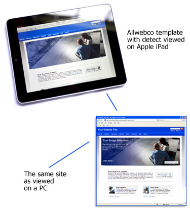 Apple iPod tablet viewed with Flash detection