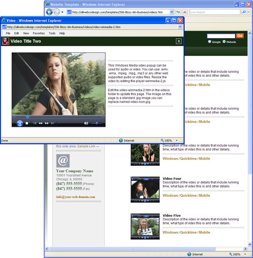 Allwebco Video Page