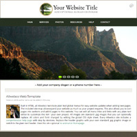 Geographic Drop Menu Website Template