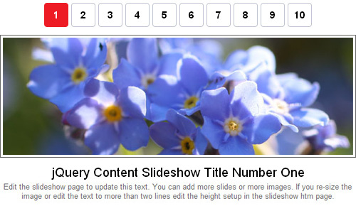 jQuery responsive slideshow example
