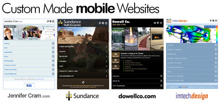 Custom Built Mobile Version Website Examples