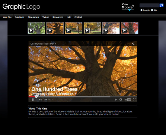 Video Web Template For Business