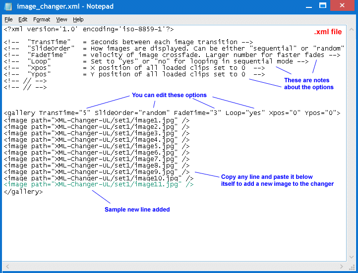 XML Unlimited Image Changer