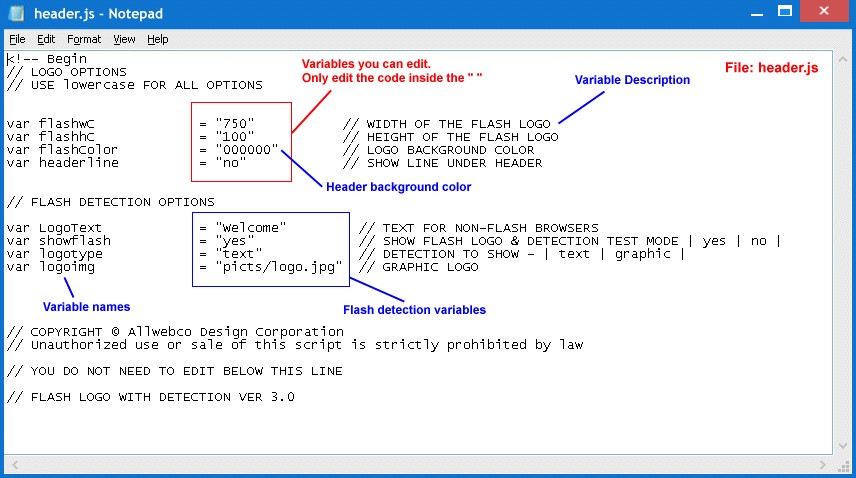 Header Variables