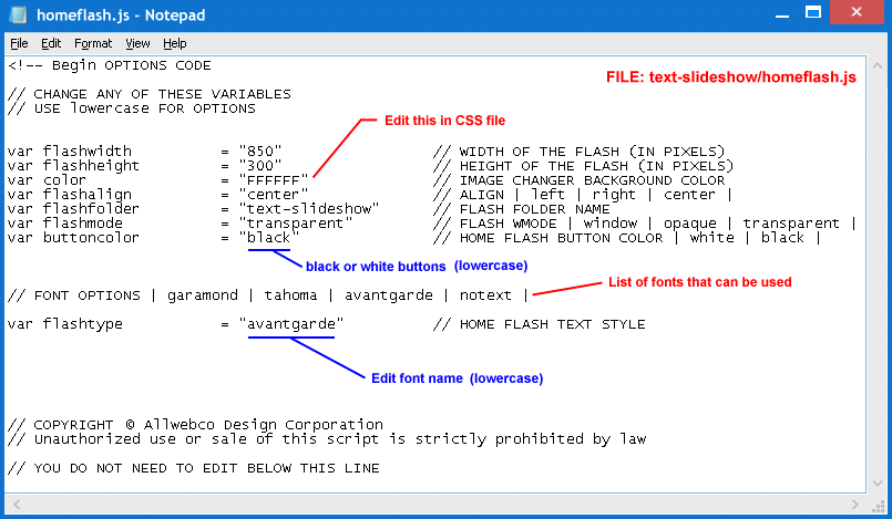 Visual Image Text Slideshow